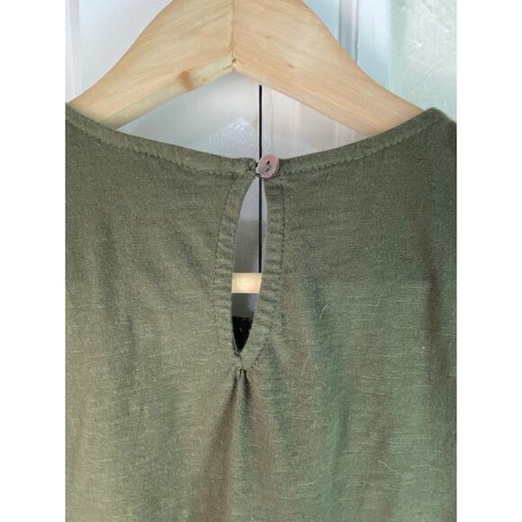 Lucky Brand Women's S Olive Green Crochet Lace Relaxed Tank Top - Picture 4 of 8